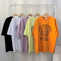 남녀공용 오버핏 탄탄분또 월계수 프린팅반팔티 5color