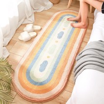 매트 커버 추천현대 기하학 부드러운 긴 카펫 침실 침대 옆 미끄럼 방지 다다미 바닥 매트 캐시미어 홈 거