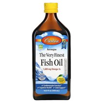 Carlson Labs 칼슨 랩 노르웨이산 피쉬 오일 천연 레몬 맛 500ml(1600mg)