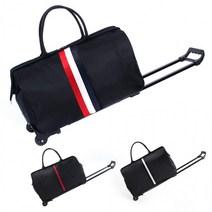 3색 라인 트롤리 백 바퀴가방 캐리어 채가방 턴백 보스 연습장가방