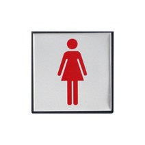 여자 화장실 점자 표지판 알루미늄 사인 100x100x3 1개입, 4개