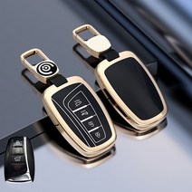 키에티 현대 그랜저HG 4버튼 알루미늄+TPU 스마트 키케이스, 블랙