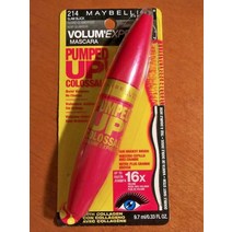 Maybelle York 메이블린 마스카라 블랙 버라이어티 디파인 래쉬 스틸레토 콜로설 볼륨 메가 플러시, 214 글램 블랙 펌프드 업