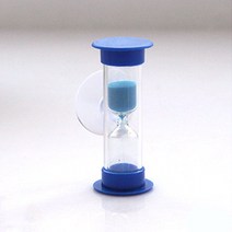 흡착식 아이 모래시계 타이머 양치 습관 3분 시간, 1흡착모래시계-블루