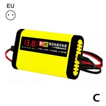 12V 2A 자동차 오토바이 배터리 충전기 LED 디스플레이 스마트 자동차 배터리 충전기 자동 점프 스타터 펄스 수리 미국/EU 플러그, EU 12V 6A