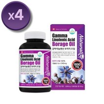 네추럴라이즈 감마리놀렌산 보라지오일 1000mg, 180캡슐, 4개
