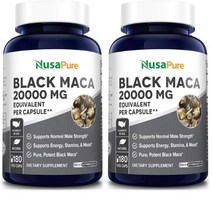 1+1 누사퓨어 블랙 마카 20000mg 180베지캡슐 2SET 남성활력