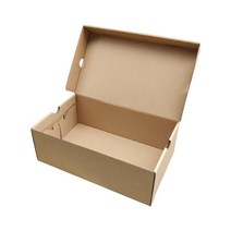 GHSHOP Kraft 종이 신발 보관 상자 입구 통로를 위한 쉬운 회의 신발 조직자, 32cmx18cmx12cm, 갈색, 1개