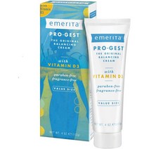 Emerita Pro-Gest 밸런싱 with 비타민 D3 USP 프로게스테론 크림 112g 중년 최적 균형 Wild Yam 황체호르몬 에스트로겐 여성 호르몬 스킨케어 바디