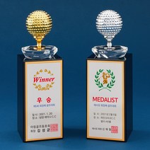 우진아썸 골프트로피 이글패 싱글패 홀인원패 골프대회트로피 케이트로피 골프공 트로피, 실버