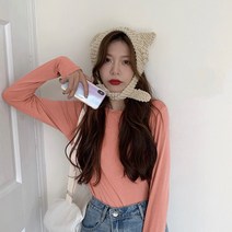 긴팔 이너셔츠 초여름 롱슬리브티 여성 상의 봄가을 겹겹이 입기 디자인감각 숏 매너 이너티셔츠 트렌드 1135580277