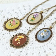 아트박스/101도 자수의온도 프랑스자수 diy 패키지 목걸이 만들기, France-a-003