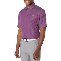 Callaway 남성용 프로 스핀 쉐브론 자카드 반소매 골프 셔츠 (사이즈 X-스몰-4x 빅 & 톨)143029