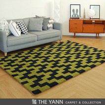 [얀카페트] [핸드메이드 국내제작] PA039 스텝 16mm디자인카페트(200x300cm)그린