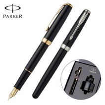 파카 만년필 뉴소네트2 락카블랙 병잉크전용 세트, 상세설명 참조, 골드트림(GT)/EF-가는촉