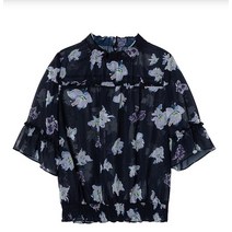 SI (씨)[22S/S] 플라워 소매 러플 블라우스 (SEBAF2458)