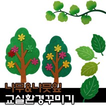 펠트 나무잎 나무 봄 환경구성 용품 / 어린이집 유치원 신학기 교실꾸미기, 3500펠트나무A, 1