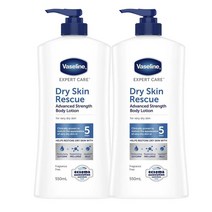 바세린 호주 Vaseline Body Lotion 드라이 스킨 레스큐 어드벤스드 스트렝스 바디로션 550ml, 2팩