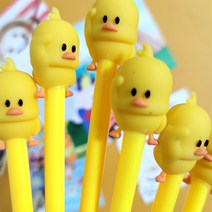 병아리볼펜 노랑노랑이 넘귀여워 잘써지는 중성볼펜 어린이구디백, 병아리볼펜인쇄와비닐추가