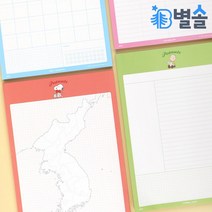 스누피 스터디 노트 B5 메모지 한국사 지도 수학 영어, 목표달력