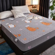 패밀리 침대 패드 센스맘 라지킹 이부자리 방수 두꺼운 매트리스 보호대 피부 친화적 인 내구성 시트 커버 라텍스 매트 150x200 180x200 160x200, 05. 08_09. 200X220X30cm