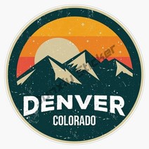 캠핑카 꾸미기 악세사리 uas denver 스티커 i love denver 콜로라도 비닐 데칼 스티커 car 방수 비닐 데칼 범퍼 camper car sticker, 덴버 1, 28cm, 반사 데칼