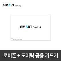 아파트 공동현관 로비폰 도어락 공용 듀얼 카드키 신용카드형, 1개