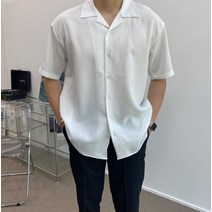 이브컴퍼니 구김방지 시원한 오버핏 반팔 셔츠 (2678)