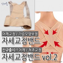 자세교정 밴드 척추 어깨 볼륨 바스트 업 뽕, 베이지_M(70-80)