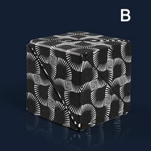 적 3D 매직 마그네틱 큐브 퍼즐 다양한 변경 가능한 핸드 플립 안티 스트리트 감압 릴 리버 릴리프 피지 장난감, [02] B