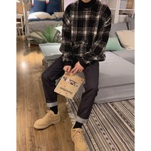 스나이퍼샵 체크 반폴라 맨투맨