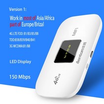 Benton wifi 라우터 휴대용 미니 3g4g 잠금 해제 lte mifi pocket with sim card 무제한 인터넷 for 코티지 모바일 wifi 핫스팟, 3000mAh 배터리, 버전 1