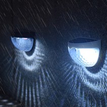 태양광 충전식 외벽직부등 백색W 2개세트 정원 복도 카페 계단 벽부등 복도간접등 베란다조명등 무선실외등 인테