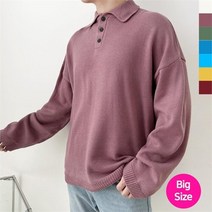 셀러허브(잡화) 남자 110사이즈 원색 민무늬 카라티 니트