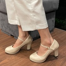 여성 가보시 스트랩 9cm 펌프스 zn381