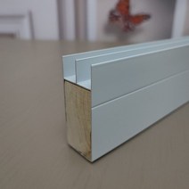 선홈통 측구 지붕 처마 상자홈통 우수관로 밴딩 빗물, 80cm 화이트 홈 모델과 내부 나무