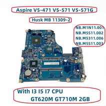 노트북 메인보드 Husk MB 113092 48.4TU05.021 Acer Aspire V5471 노트북 마더 보드 I3 I5 CPU GT620M GT71, 05 I53337U GT710M 2GB