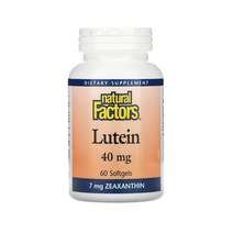 내추럴 팩터스 루테인 40mg 60소프트젤 지아잔틴 메리골드 금잔화 함유, 1개, 기본