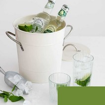 얼음통 아이스 버킷 얼음바스켓 보관 거치대 양동이, 레드