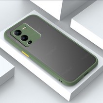 드로잉 일러스트 케이스 보관 Vivo V25 Pro 용 커버 케이스 충격 방지 컬러 프레임 반투명 매트 Fundas, 02 육군 녹색_03 For Vivo V25E