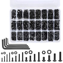 네트워크 부품 1225pcs m2 m3 m4 m5 너트 와셔 나사 세트 합금 탄소강 캡