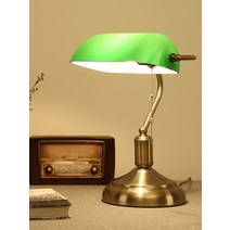 뱅크스탠드 복고풍 무드등 LED 눈보호 독서등 북카페, 유리갓 + LED 6.5W 풀스위치
