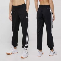 아디다스 여성 우븐 트레이닝 바지 에어로레디 기술로 쾌적한 착용감과 다양한 운동이 가능한 피트니스 하의 검정