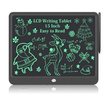 15inch 전자 드로잉 보드 lcd 화면 쓰기 태블릿 디지털 그래픽 드로잉 태블릿 전자 필기 패드 보드 펜, 15인치 블랙