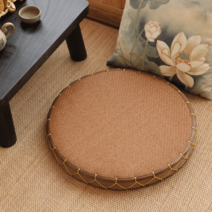 두꺼운 자수 명상기도 절방석 키높이 다도 108배 대형 큰방석 라텍스 쿠션 원형, 좌석/좌석이 편안하다, 일자 없음(직경 45cm)