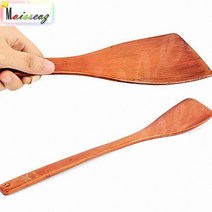 SBAKN 다용도 원목 옻칠나무뒤집개 조리용품 대 나무스패출러 계란말이뒤집개