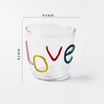 러브 레터 수제 유리 머그잔 1 개 연인을 위한 선물 티 컵 텀블러 커피 마시는 커플 소녀 10 온스, 03 LOVE styleB