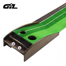 [R.B]지아이엘 3M 골프 원목 퍼팅연습기 일반형 딥브라운 실내 퍼터 매트 가정용, 2. 원목퍼팅연습기 퍼터거치형 딥브라운