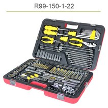 Stanley 산업용 기계식 자동차 수리 렌치 세트 소켓 래칫 토크 스패너 정밀 단조 CR-V R99-150-1-22 150 개, [01] R99-150-1-22
