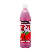 청솔 딸기 주스 835ml 음료베이스, 5개